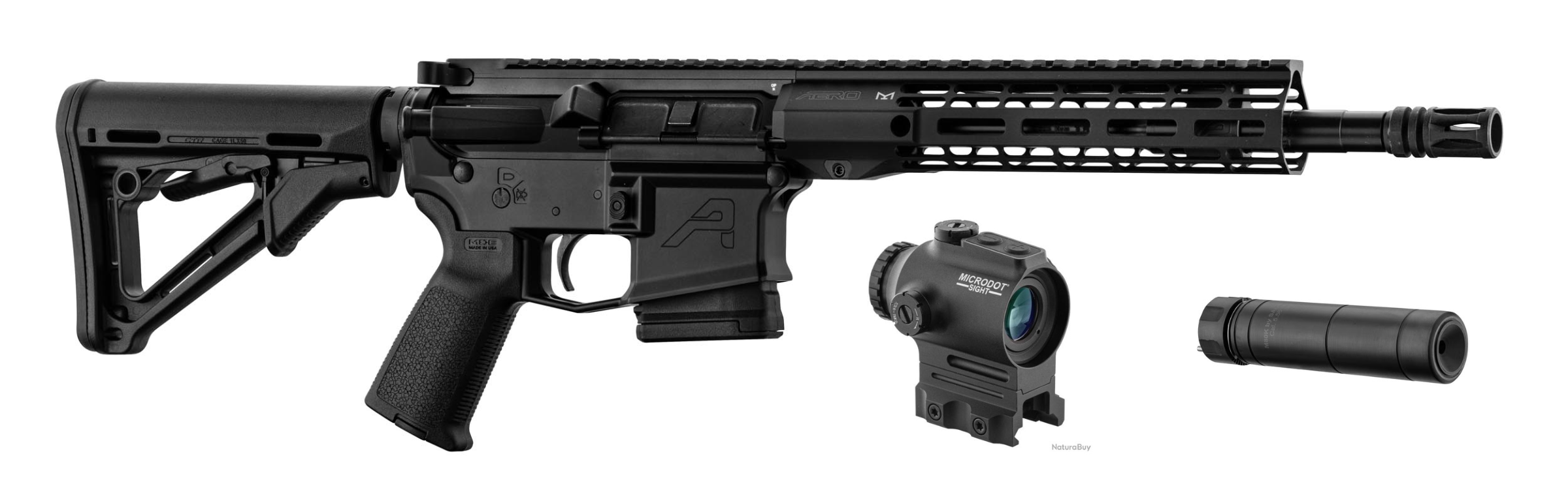 PACK AERO PRECISION AR15 M4E1 11,5'' Cal.223 Rem + SIGHT MS40 + SAI M80K QD FLASH HIDER A2-image