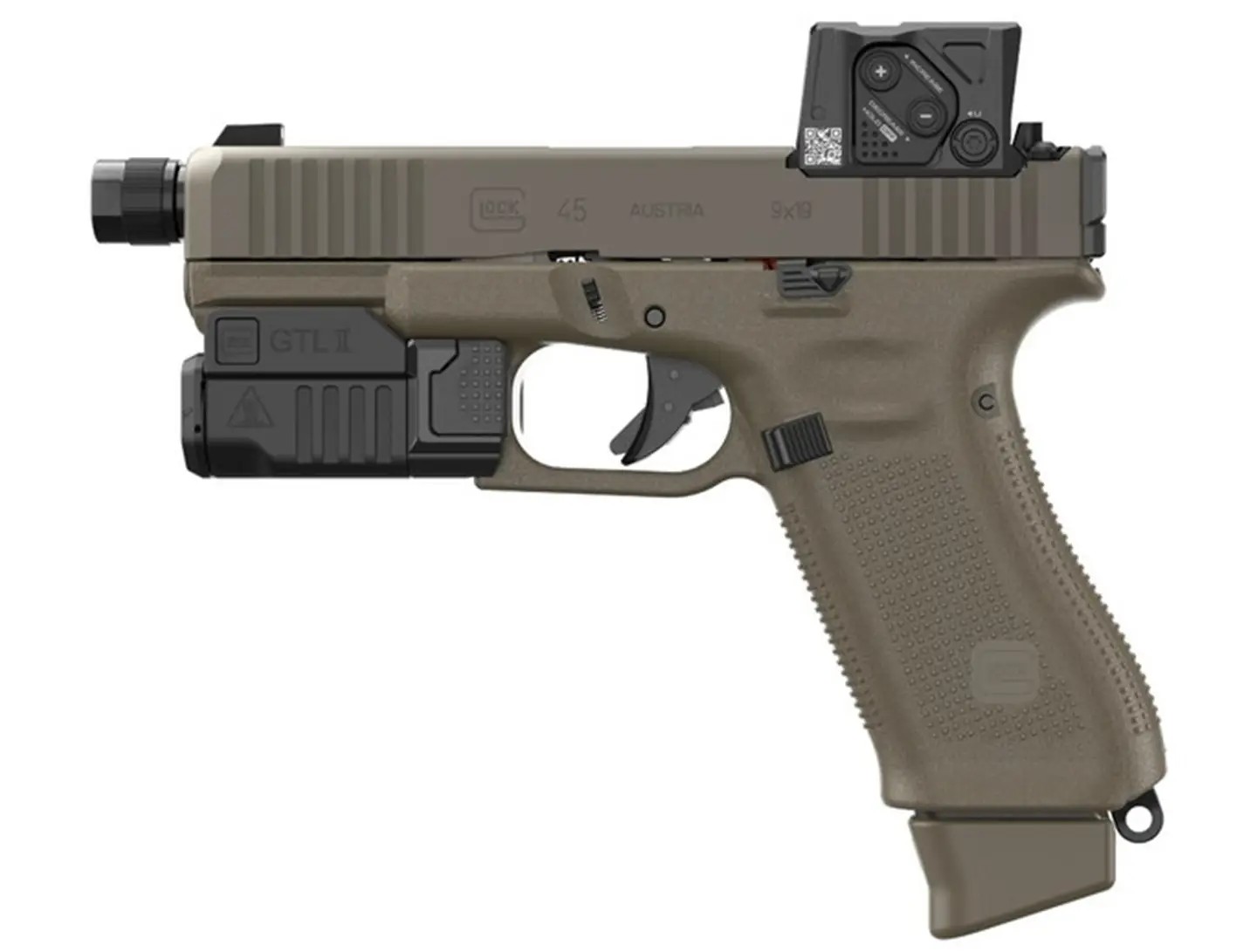 GLOCK 45 A-CUT COA GEN 5 FS FILETE M13.5x1 LH EDITION HUNTER (ODG) EDITION LOMITEE-image